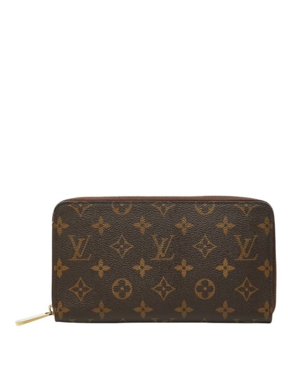 Louis Vuitton Monogram Zippy Organizer Wallet Brown Leather
